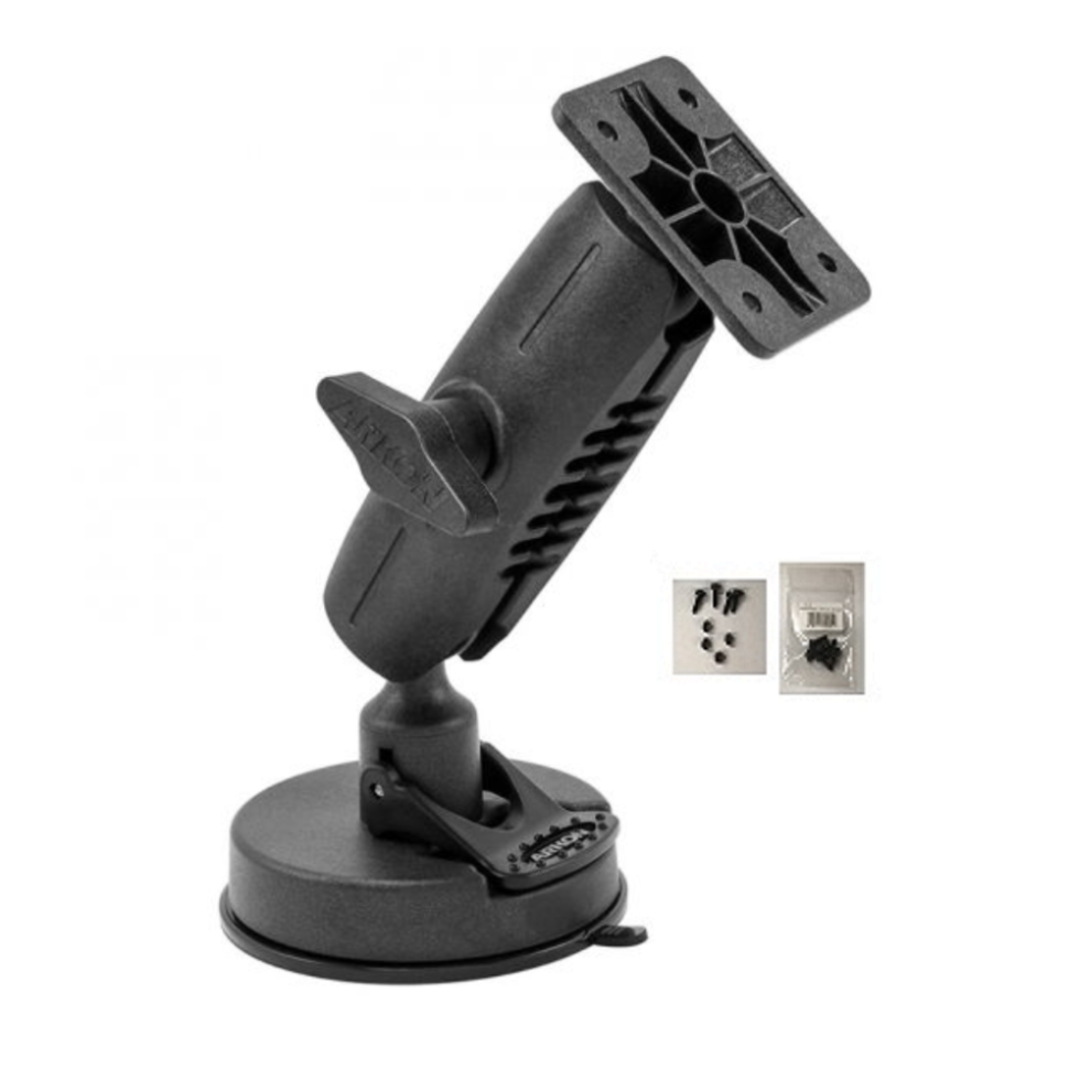 Arkon Suction Mount - 6.5" Pedestal, AMPS Plate and Screws