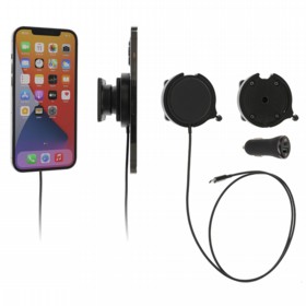 Brodit Magnetic Wireless iPhone Charger with tilt swivel & car charger plug