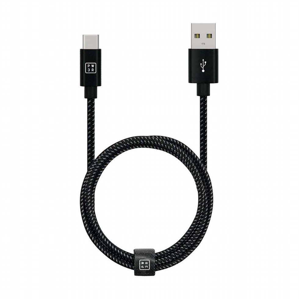 PW3R Nylon Braided Cable USB-A to USB-C